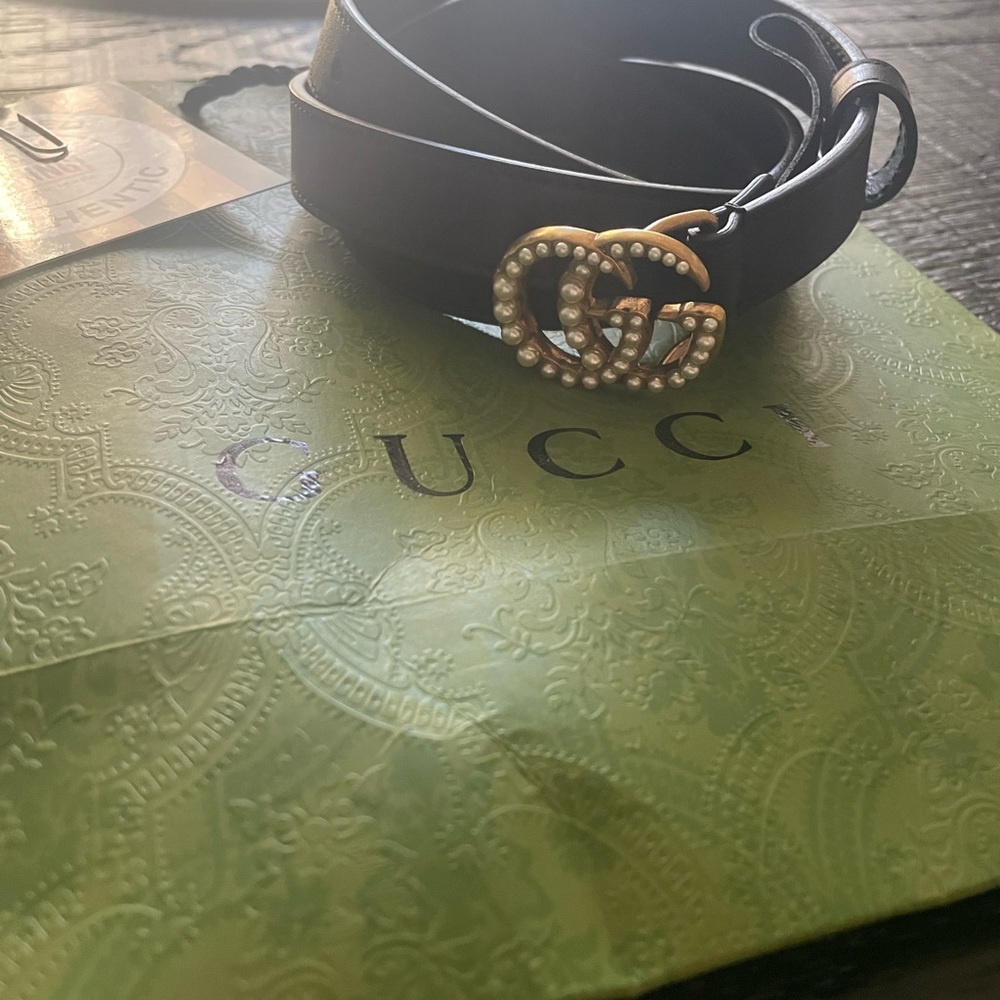 Authentic GG pearl belt